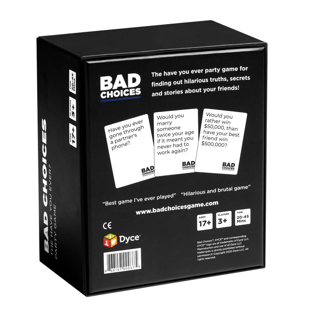BAD CHOICES Party Game - The Have You Ever? Game - Hilarious Adult Card Game for Fun Parties and Board Games Night with your Group - Image 2