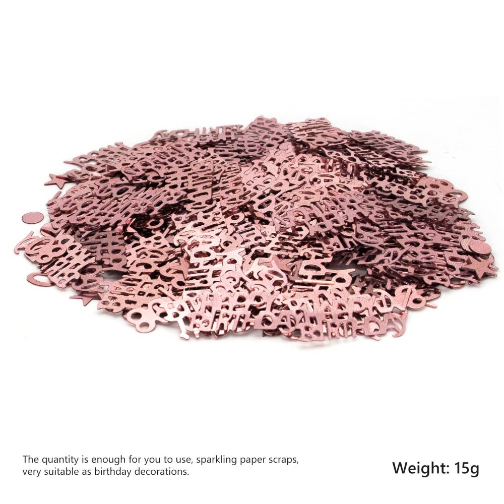 80 Birthday Confetti, 80th Rose Gold Metallic Foil Sequins Table Scatter Sprinkles for 80 Years Birthday Party Anniversary Table Party Decorations 15g A3MGSRZX (80th) - Image 2