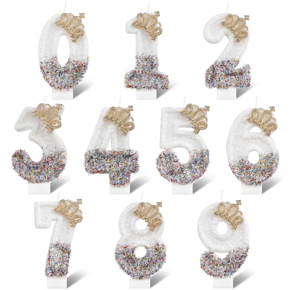 Gold Crown Birthday Candles, Number 12 Candle for Cake, Gold Candles, Happy 12 Birthday Candle, White Swan Cake Candles Cake Topper for Girls Women 12th Birthday Party Decorations Wedding Anniversary - Image 6