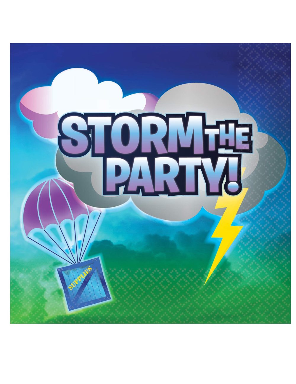 Amscan 512412 - Kids Battle Royal Gamers Birthday Luncheon Napkins - 16 Pack