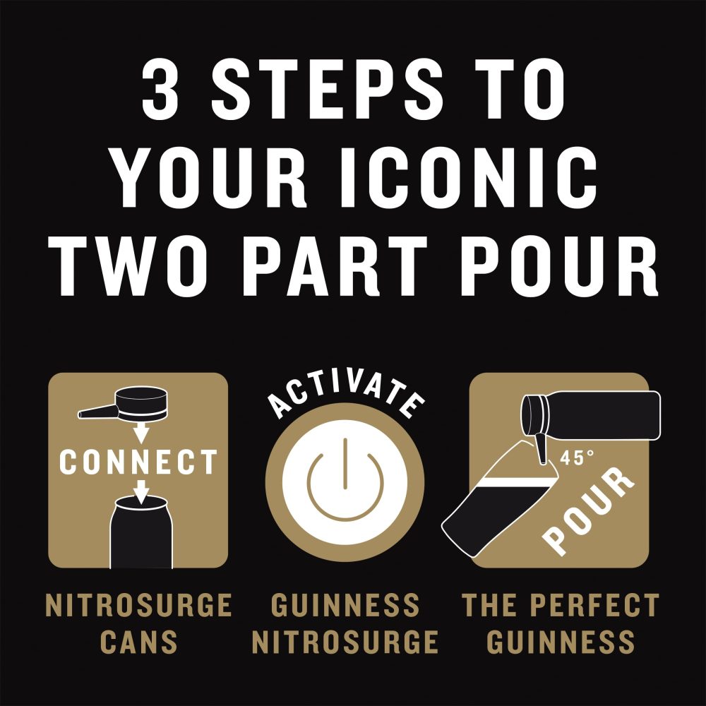 Guinness Draught Nitrosurge Device, Stout Beer, Perfect Pub Pour at Home, Rich Smooth Head & Sweetness of Malt Balanced with Hops, Cans Sold Separately, Device Only - Image 5