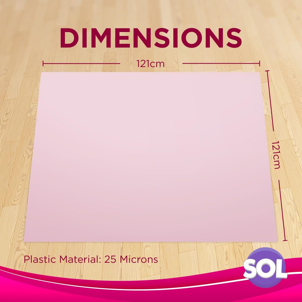 12pk Pink Table Cloths Party | 121 x 121cm | Plastic Table Cover Party | Baby Pink Table Cloth Party Table Cover | Pink Party Table Cloth | Pink Table Cover | Pink Tablecloth | Pink Plastic Tablecloth - Image 7