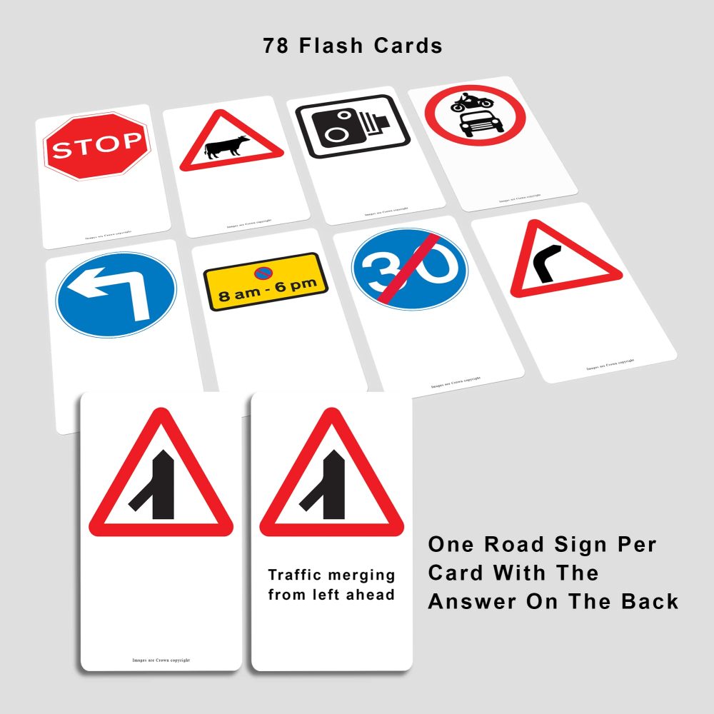 UK Driving Theory Test Kit: Includes The Highway Code Book 2024 UK + 78 Road Signs Flash Cards. Official DVSA & DVLA Book kit for 16th, 17th, 18th Teenage Girls & Boys Birthday Gifts - Image 4