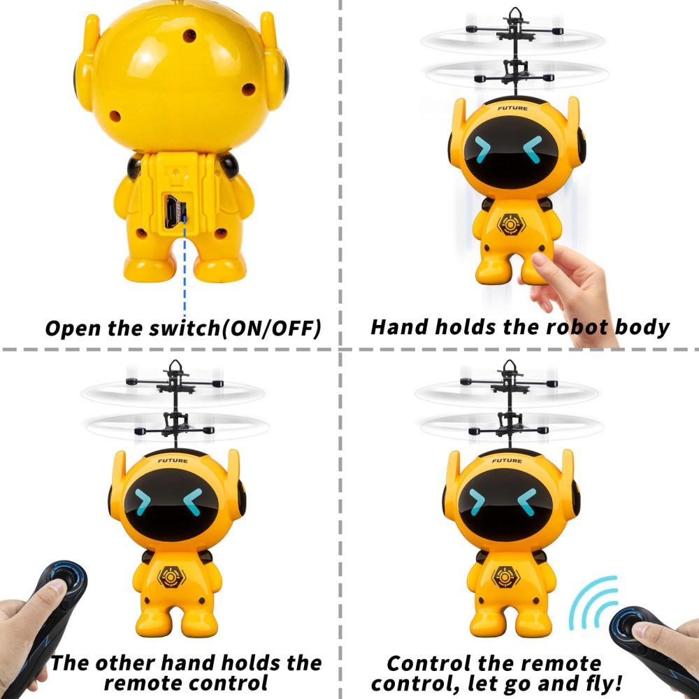Flying Ball Robot Drone for Kids - Mini Induction Rc Flying Toy Boys Girls Gifts,Rechargeable Ball Drone Infrared Induction Helicopter for Indoor and Outdoor Games with Remote - Image 5