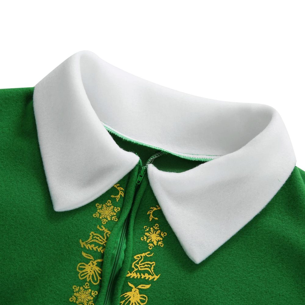 RTGSE Adult Christmas Elf Costume Clothes Set Santa's Helper Cosplay Sets Men Women Christmas Elf Outfit for Holiday Party - Image 4