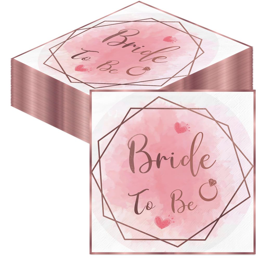 AFYHH 40Pcs Hen Party Napkins Decorations for Bridal Showers Hen Do Parties Table Decorations Birde to Be Paper Serviettes for Brunch Team Bride Wedding Paper Napkins 33x33cm