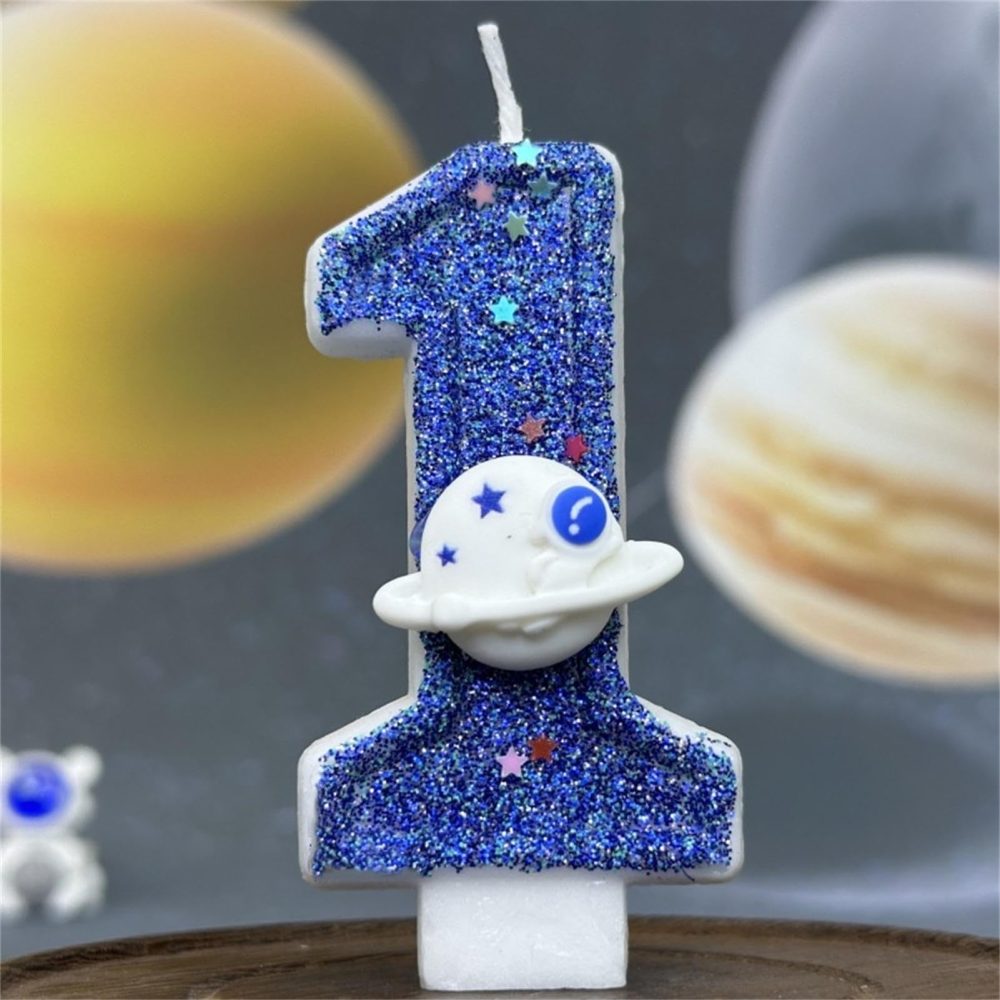 Birthday Candles for Cake - Space Theme Birthday Cake Number Candles | Party Supplies Cake Decoration, Novelty Cake Topper Decorative Candles for Friends Family - Image 8