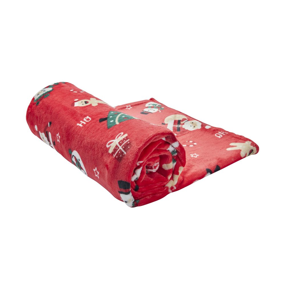 Celebright Luxurious Christmas 100% Recycled Fleece Throw – Large 50 x 60Inch (127cm x 152cm) Fluffy Microfiber Blanket for Bed, Sofa, Couch – Plush Snuggly Cosy Winter Warmer – Jolly Holiday Red - Image 3