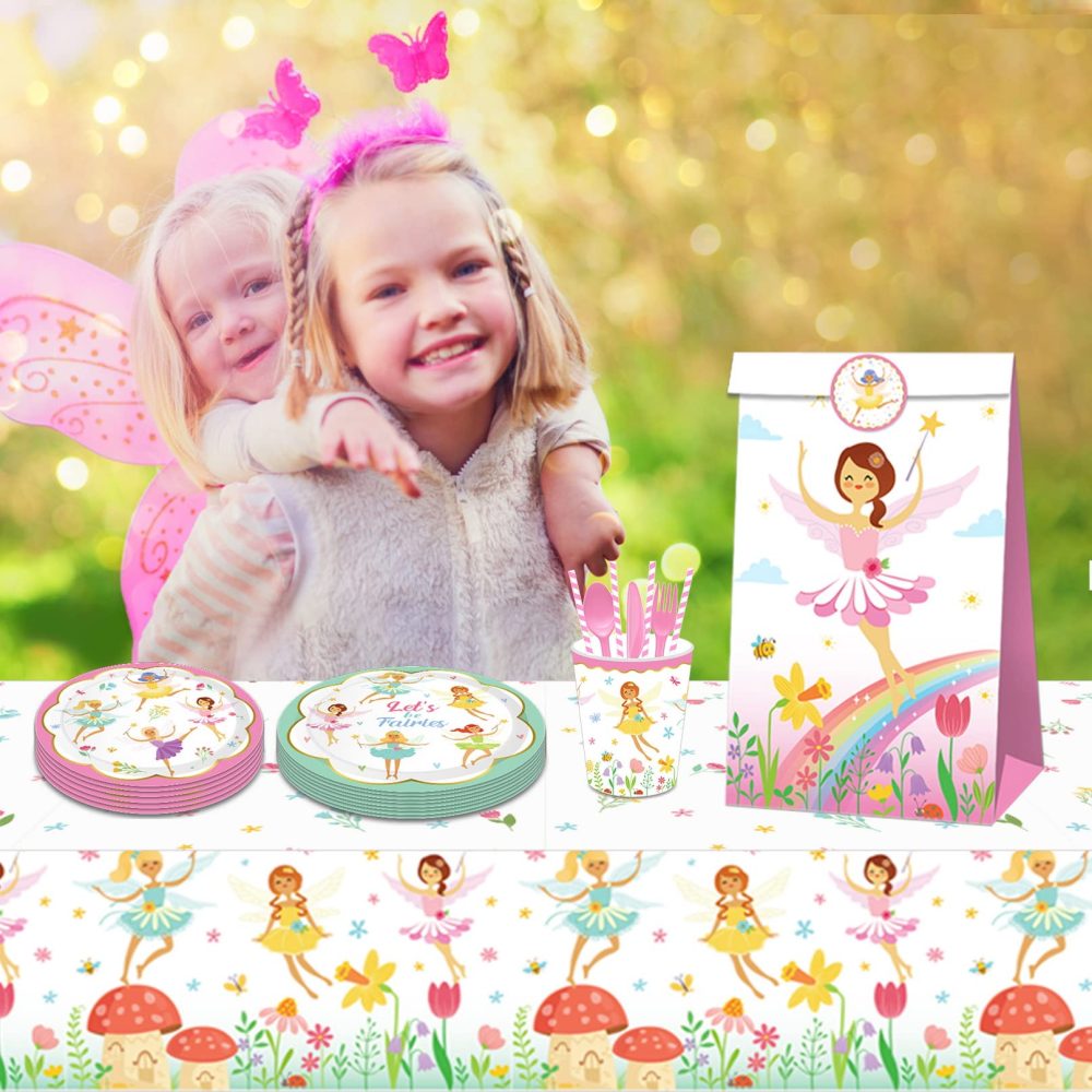 12 Pcs Fairy Party Favor Bags,Let's be fairies Gift Bag,Fairy Theme Treat Bags,Fairy Party Supplies,Butterfly Fairy Goodie Boxes for Birthday Baby Shower - Image 8