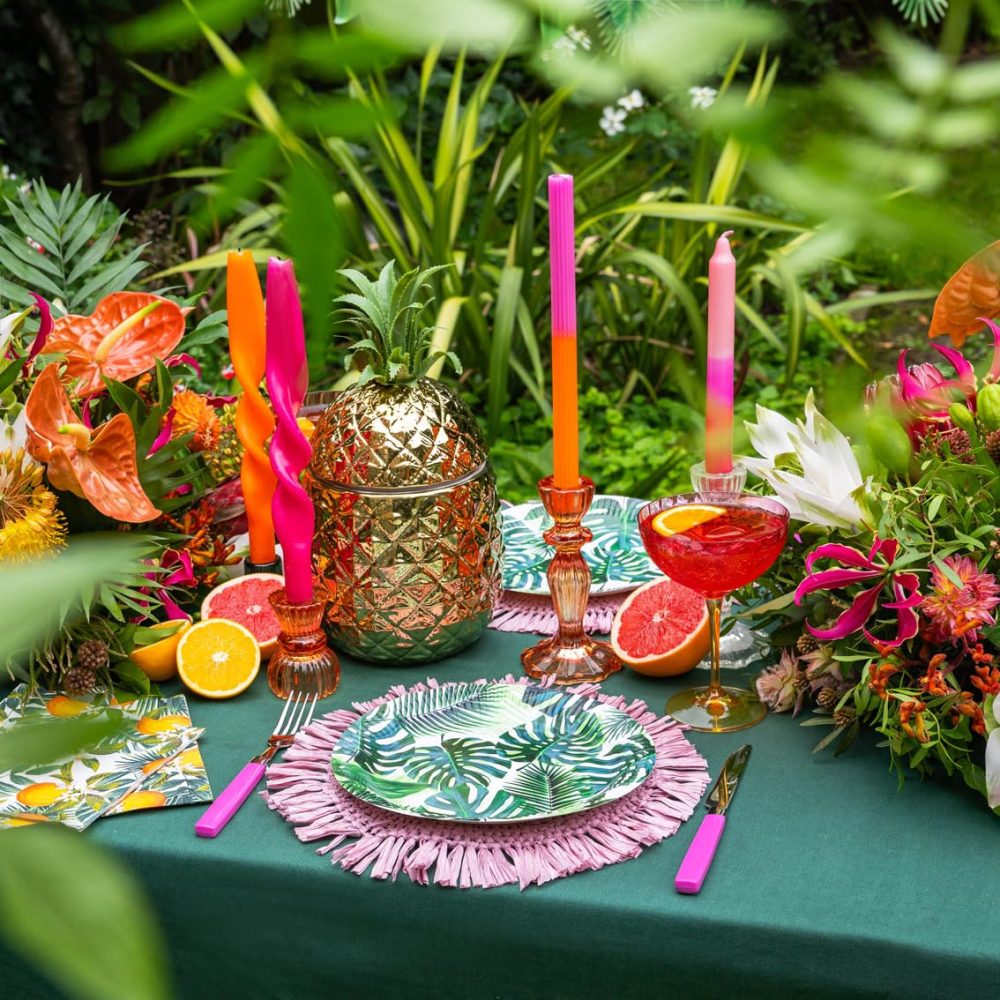Talking Tables Pack of 20 Tropical Cocktail Napkins Paper Palm Leaf Serviettes for Kid's Jungle Party, Hawaiian Theme, Luau, Summer, Picnic, Decoupage - Image 2