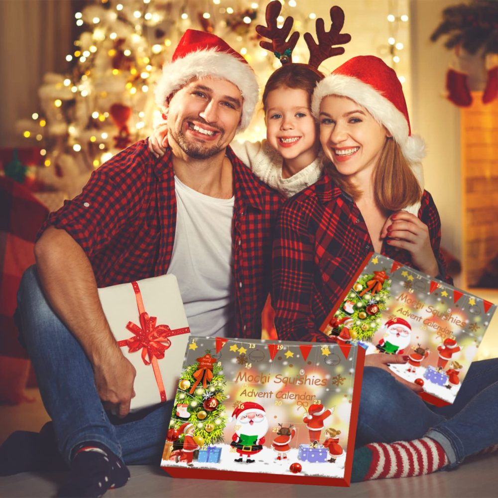 Advent Calendar Squishy Christmas Countdown - Kawaii Mochi Animal Toys for Kids Girls Boys Teenage - 2024 Xmas 24 Days Surprise Gift - Image 5