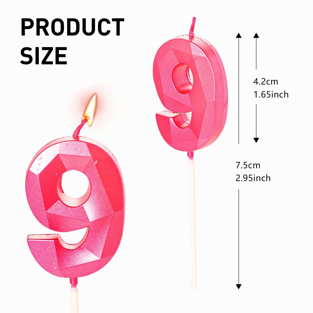 21st Birthday Candles Hot Pink Number 21 Candles for Birthday Cake, 21 Birthday Candles 21st Candles for Cake, 21st Birthday Cake Candles Cake Toppers for 21 Year Old Girls Her Rose Gold - Image 7