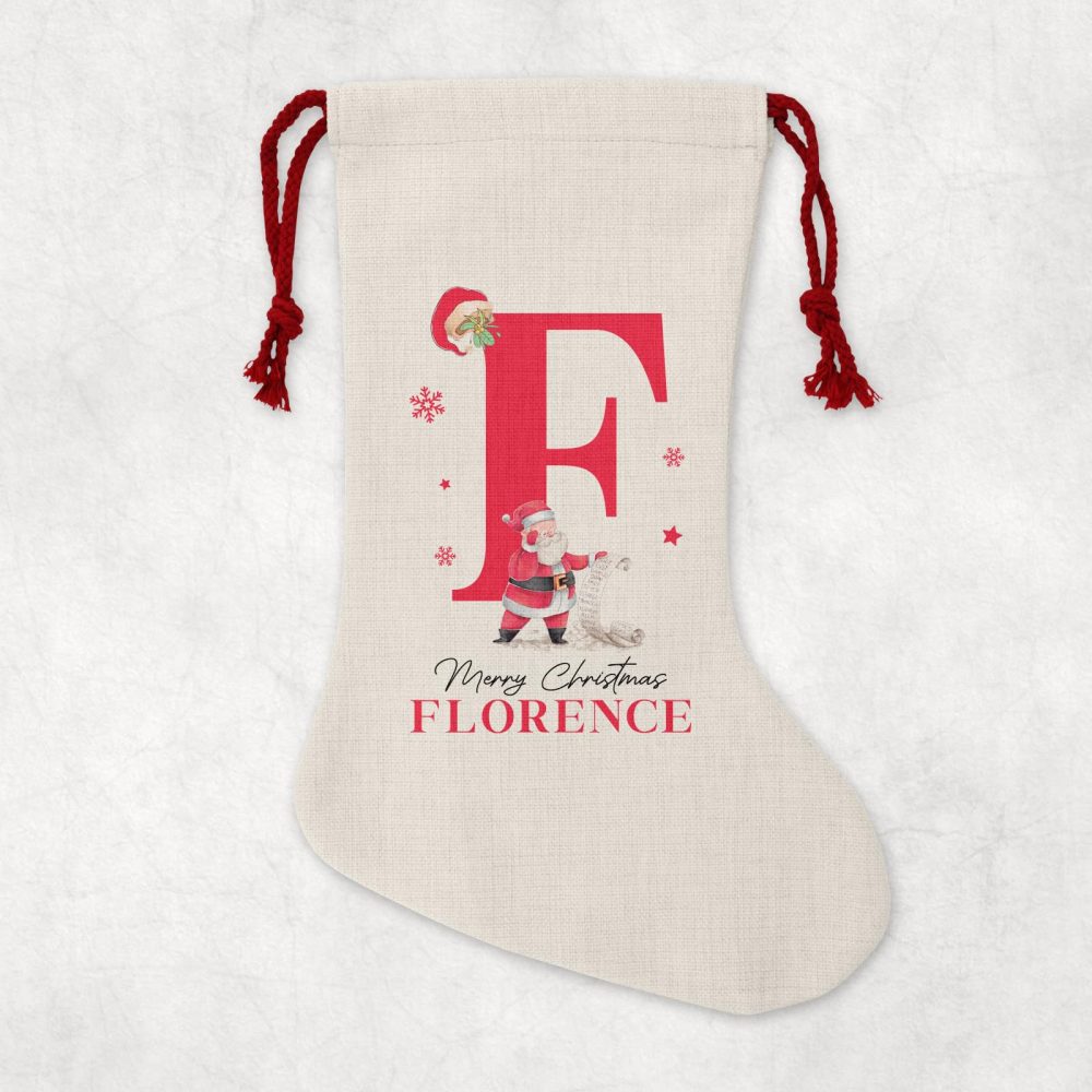 Personalised Christmas Sack | Add Any Name, Select a Design | Custom Christmas Stocking l Custom Christmas Sack For Kids, Children's, Personalised Santa Sack, Christmas Sack (Santa) - Image 3