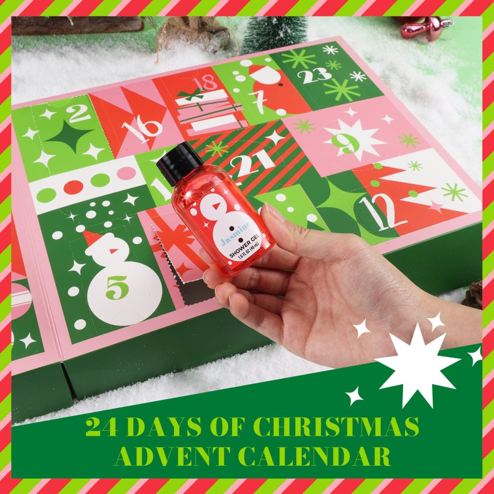 Advent Calendar 2024, 24pc Christmas Spa Gifts Set for Women, Hand Cream, Lotions, Bubble Baths,Christmas Tree Bomb Skincare Christmas Gift for Mum Ladies - Image 5