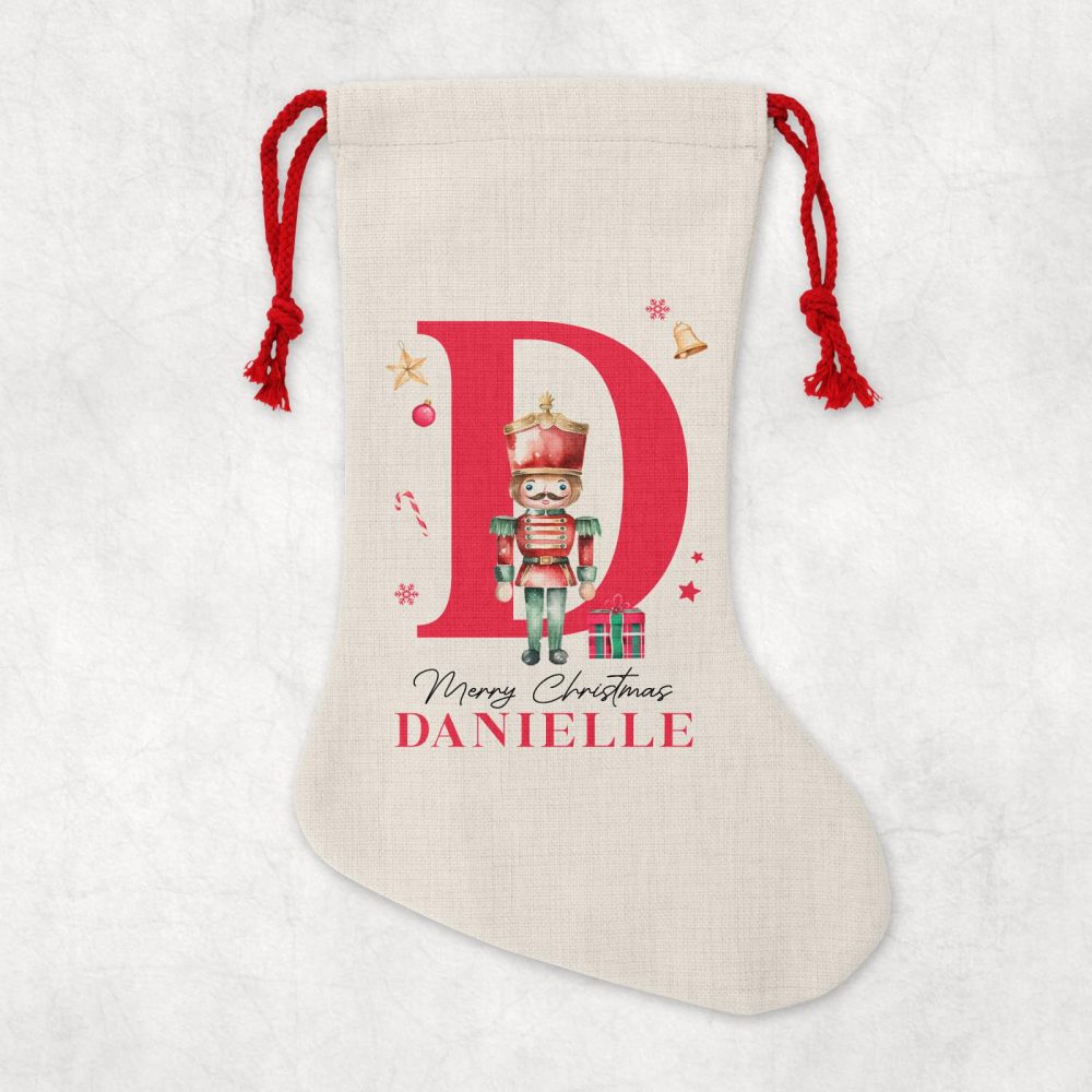 Personalised Christmas Sack | Add Any Name, Select a Design | Custom Christmas Stocking l Custom Christmas Sack For Kids, Children's, Personalised Santa Sack, Christmas Sack (Knutcracker) - Image 3