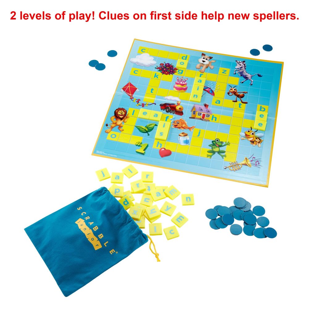 Mattel Games Scrabble Junior, Kids Crossword Board Game, English Version, Family Board Game for Kids, Word Game for Kids, 2 to 4 Players, Ages 6 to 10, English Version, Y9667 - Image 5