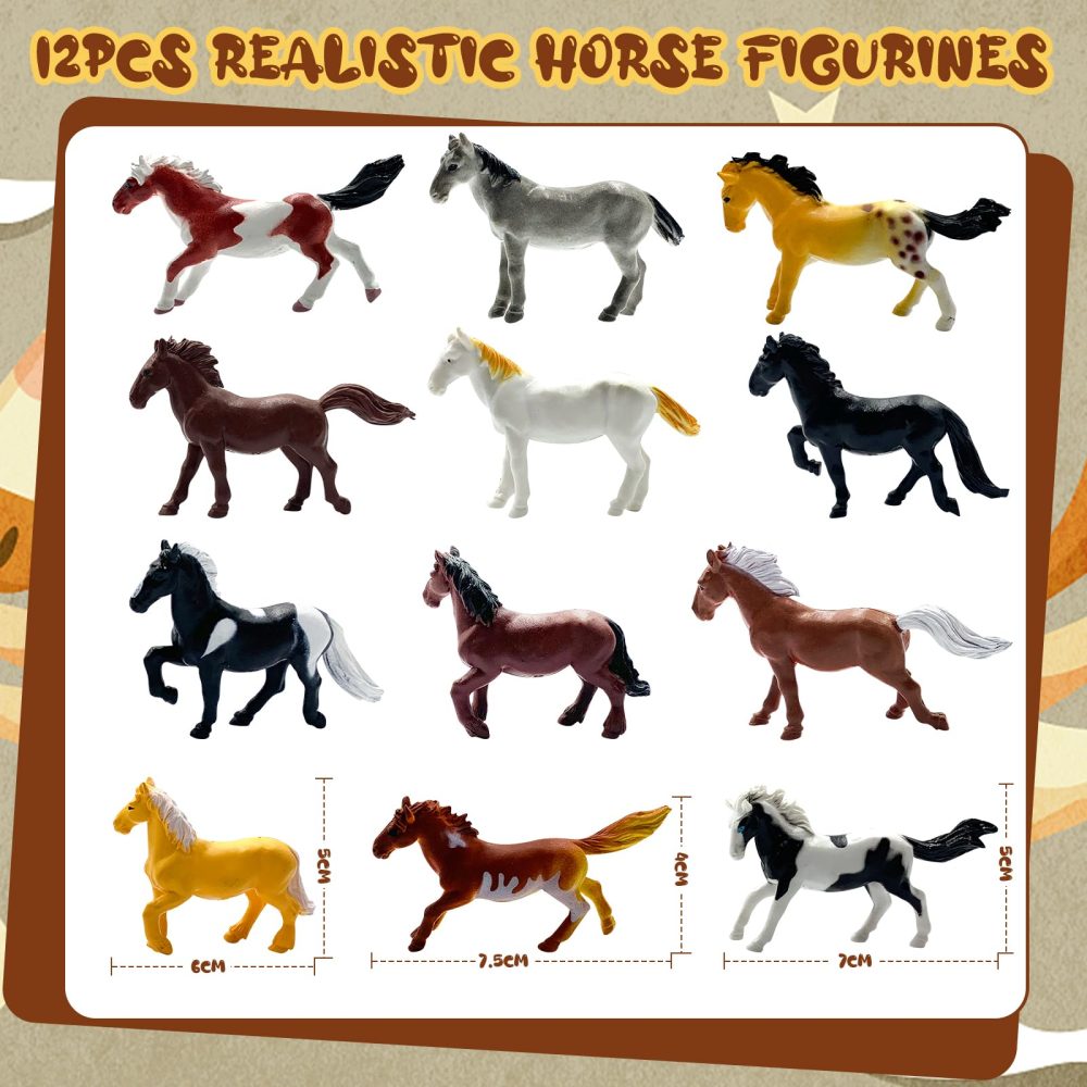 Moltby 110Pcs Horse Party Favors Supplies - Horse Birthday Party Supplies Include Mini Horse Toys Temporary Tattoos Silicone Bracelet DIY Stickers Gift Bags for Cowboy Cowgirl - Image 7