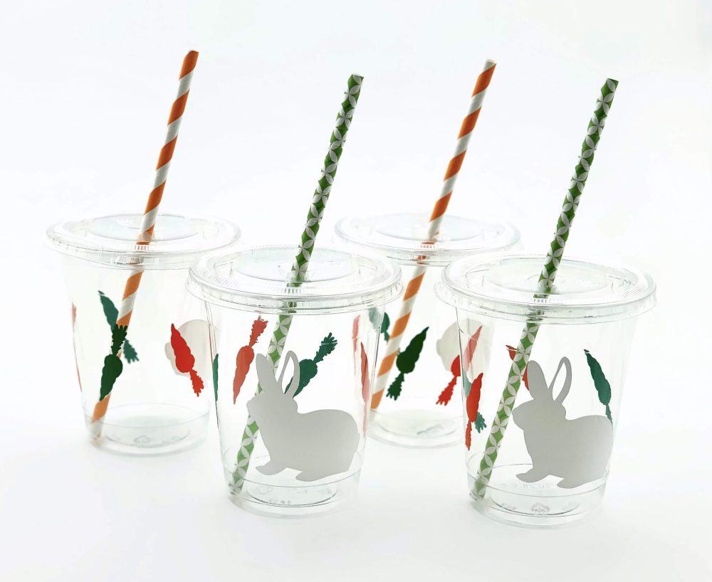 Bunny Rabbit Cups - 12 Set Garden Spring Baby Shower Birthday Party Supplies - Image 4