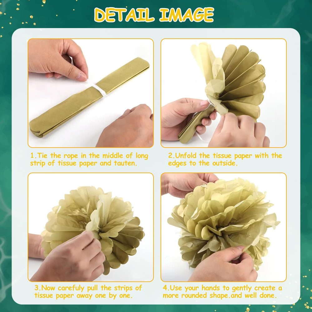 Sage Green 70th Birthday Decorations - Gold and Green 70th Party Supplies Includes Pull Flag Cake Topper Cupcake Topper Latex Balloons 70th Birthday Balloons for Women Men 70th Birthday - Image 5