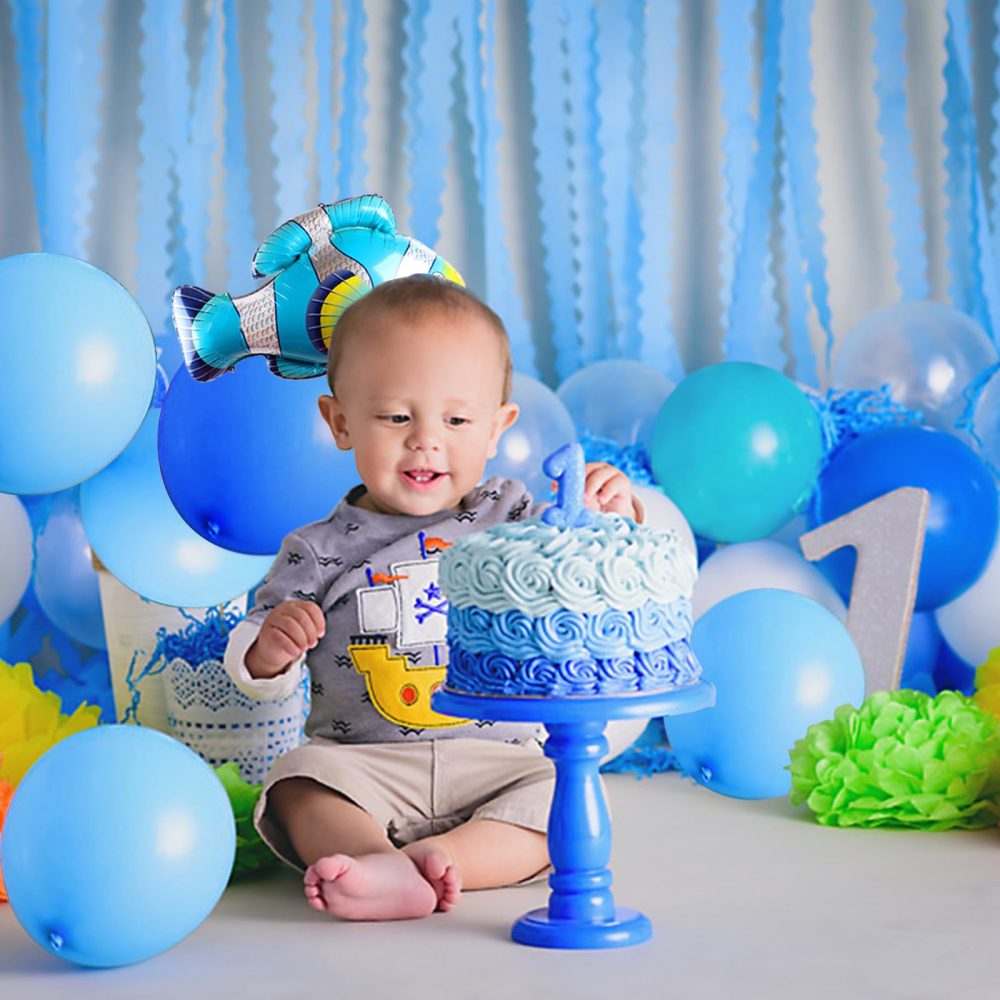 Under the Sea Party Decorations, Birthday Decorations for Boys, Under the Sea Balloon Arch Kit, Happy Birthday Banner, Ocean Animals Balloons Kids Boy Blue Birthday Party Decoration Supplies - Image 5
