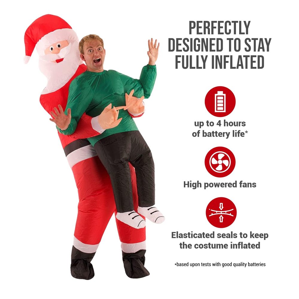 Morph Inflatable Santa Costume Adult, Blow Up Santa Costume, Santa Outfit for Men, Inflatable Christmas Costume Adult One Size - Image 4