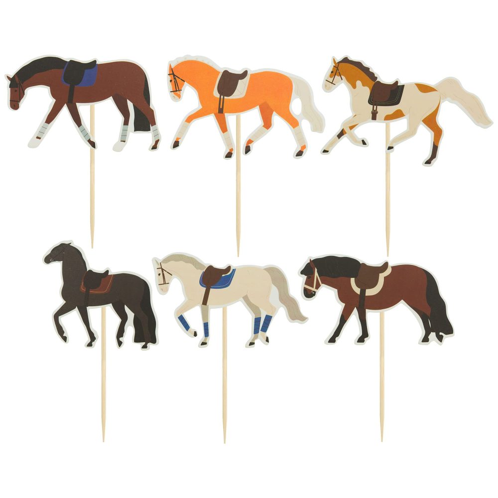 Gyufise 36 Pack Horse Cupcake Toppers Horse Racing Cake Toppers Horse Cake Decoration Horse Party Decorations for Horse Racing Party Equestrian Themed Birthday Baby Shower Wedding Party Supplies - Image 4