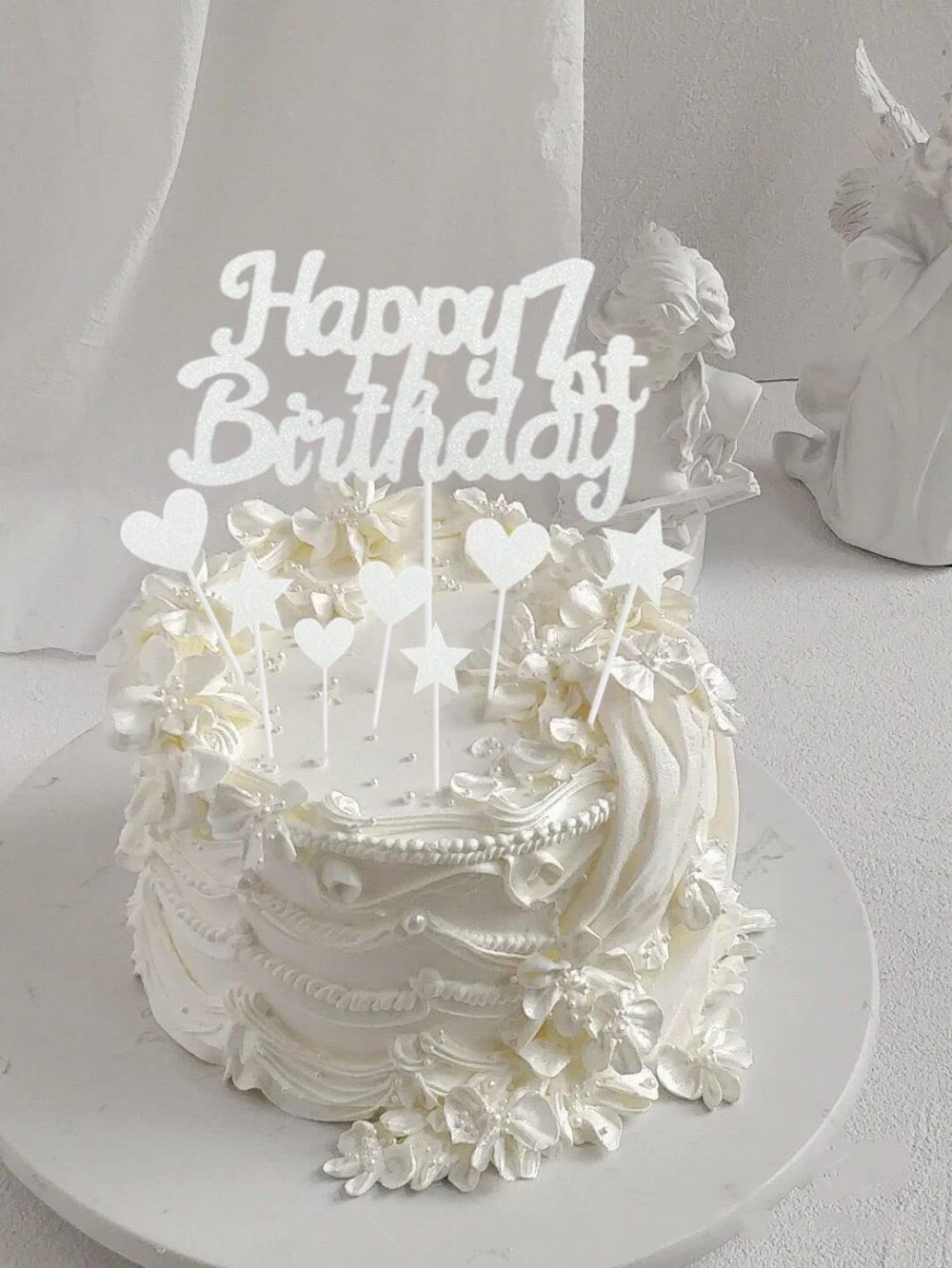Personalised Happy 18th Birthday Cake Toppers Silver Cake Decorations for Girls Boys Kid 18th Birthday Cake Cupcake Topper, Glitter Cakes Decoration for 18 Birthday Anniversary Party Supplies - Image 3