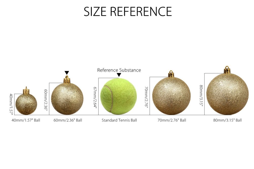 Sea Team 60 mm/2.36 Inch Set of Colourful and Sparkling Painted Ornaments and Hanging Baubles for Christmas Tree – 30 Pieces - Image 2