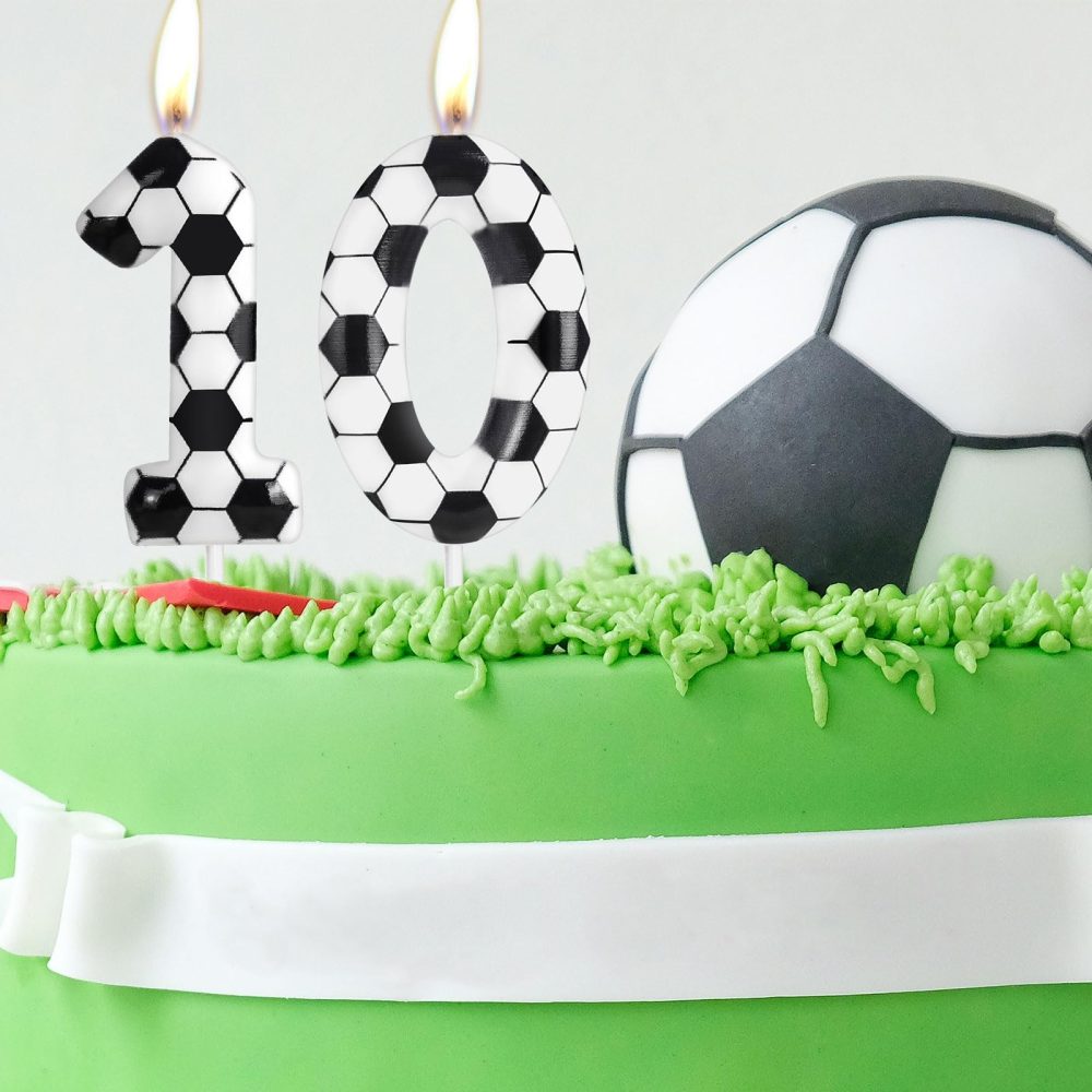 Zolunu Soccer Birthday Candle, Soccer Themed 9th Birthday Cake Candle, Number 9 Candle, Birthday Cake Topper for Boys Girls Kids Sport-Themed Party Decorations Supplies Birthday Gifts - Image 2