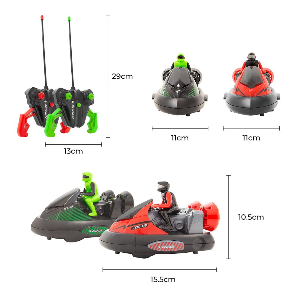 Global Gizmos 55829 RC Bump 'n Eject Bumper Car / 2 Players/USB Charging / 2.4GHZ Control - Image 7