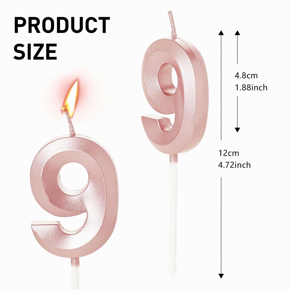 Rose Gold 21st Birthday Candles Number 21 Candles for Birthday Cake, 21 Birthday Candles 21st Candles for Cake, 21st Birthday Cake Candles Cake Toppers for 21 Year Old Girls Her Rose Gold - Image 7