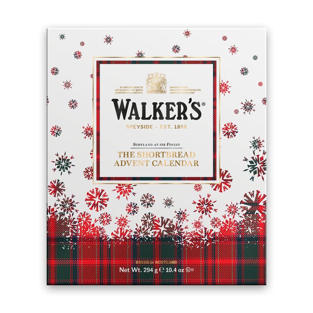 Walker’s 2024 Advent Calendar with Shortbread Cookies from Scotland (294g) Limited Edition Cookie Box with Christmas Cookies in Various Shapes and Flavours