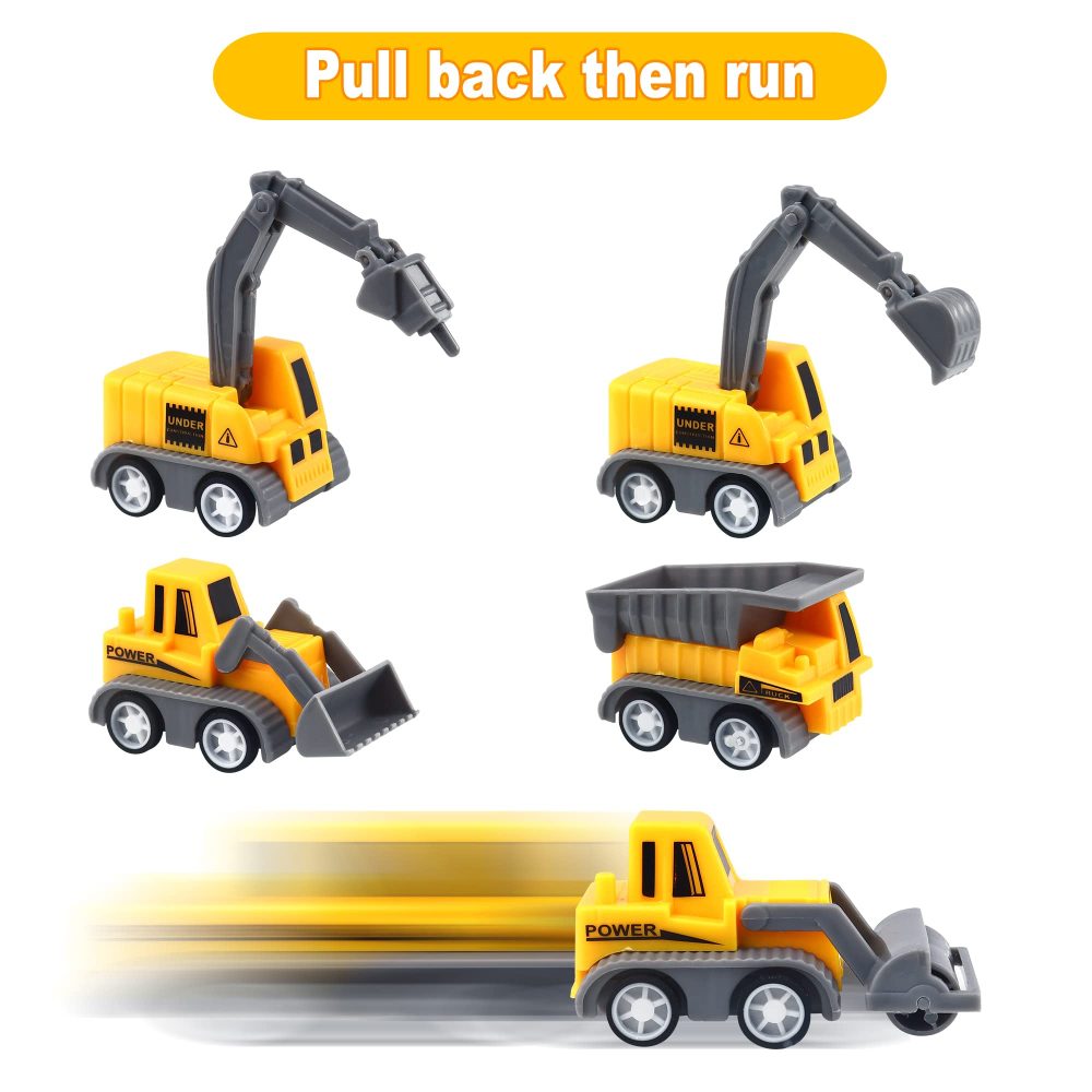 25Pcs Mini Construction Vehicles Cake Toppers Set Number 0-9 Golden Stick and Road Toy Sign Tower Crane Excavator Cake Cupcake Topper Digger Theme Cake Decorations for Kids Boys Baby Shower Birthday - Image 7