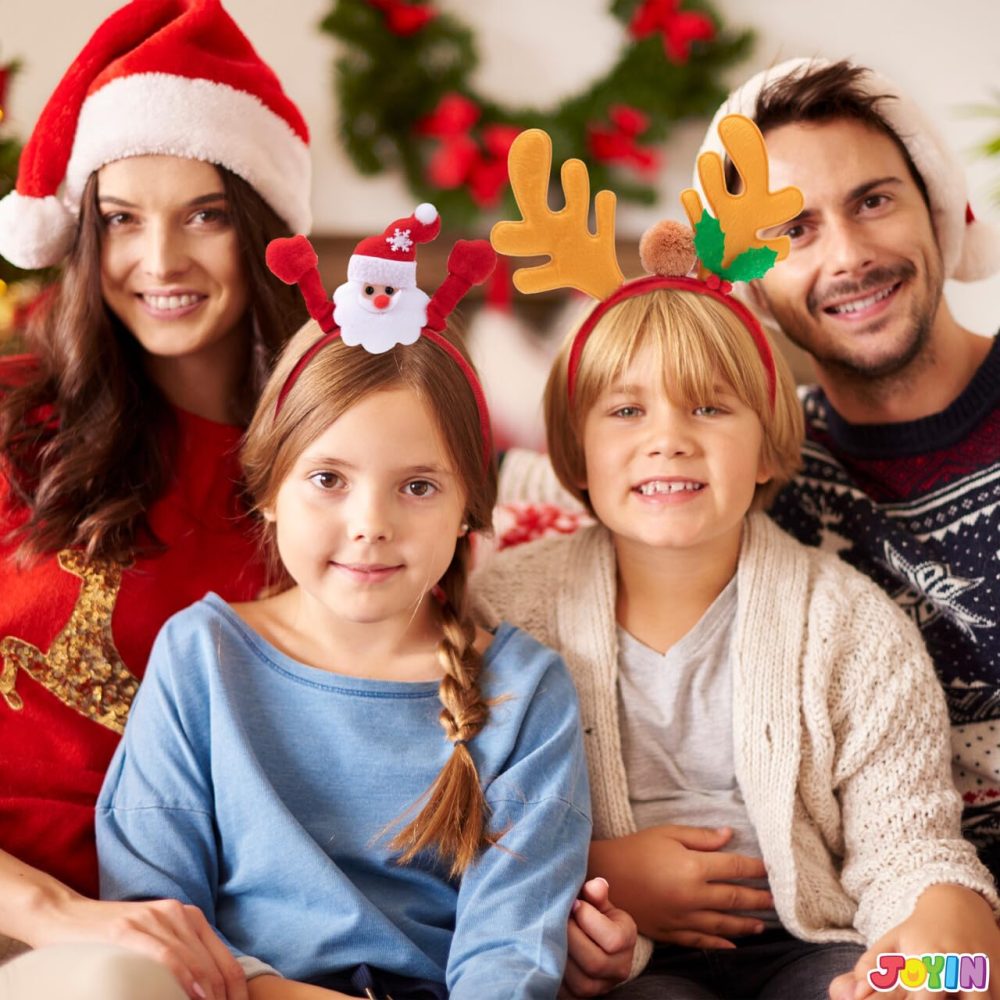 Pack of 12 Christmas Headbands with Assorted Design for Christmas Party Supplies and Party Favors (One Size Fits All) - Image 6