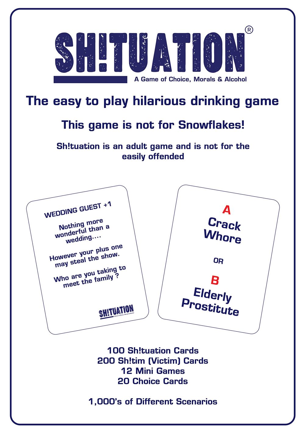 Shituation Fun Adult Drinking Game - Hilarious Party Games - Ideal For Funny Nights In With Friends, Dinner Parties, Students, Predrinks and Zoom parties. - Image 6