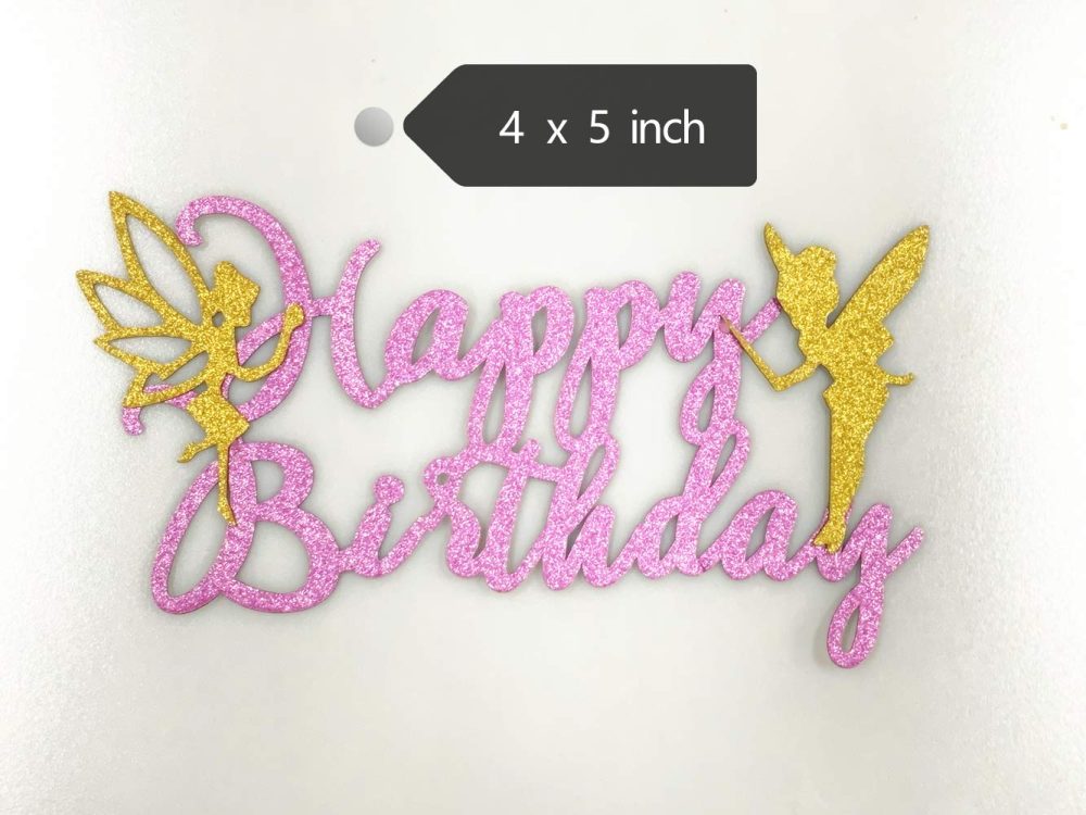 JeVenis Fairy Birthday Banner Fairy Party Decoration Fairy Party Favors Fairy Garden Decoration for Fairy Theme Birthday Wedding Decoration - Image 3