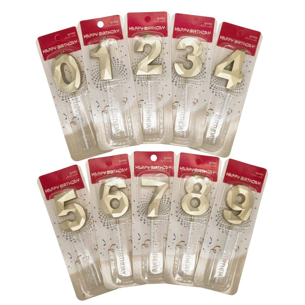 Birthday Number Candle, 1st or 2nd or 12th or 21th Birthday Candles for Cake Birthday Decorations Happy Birthday Cake Topper Cake Candles, for Anniversary Wedding Party Celebration Supplies (Gold) - Image 6