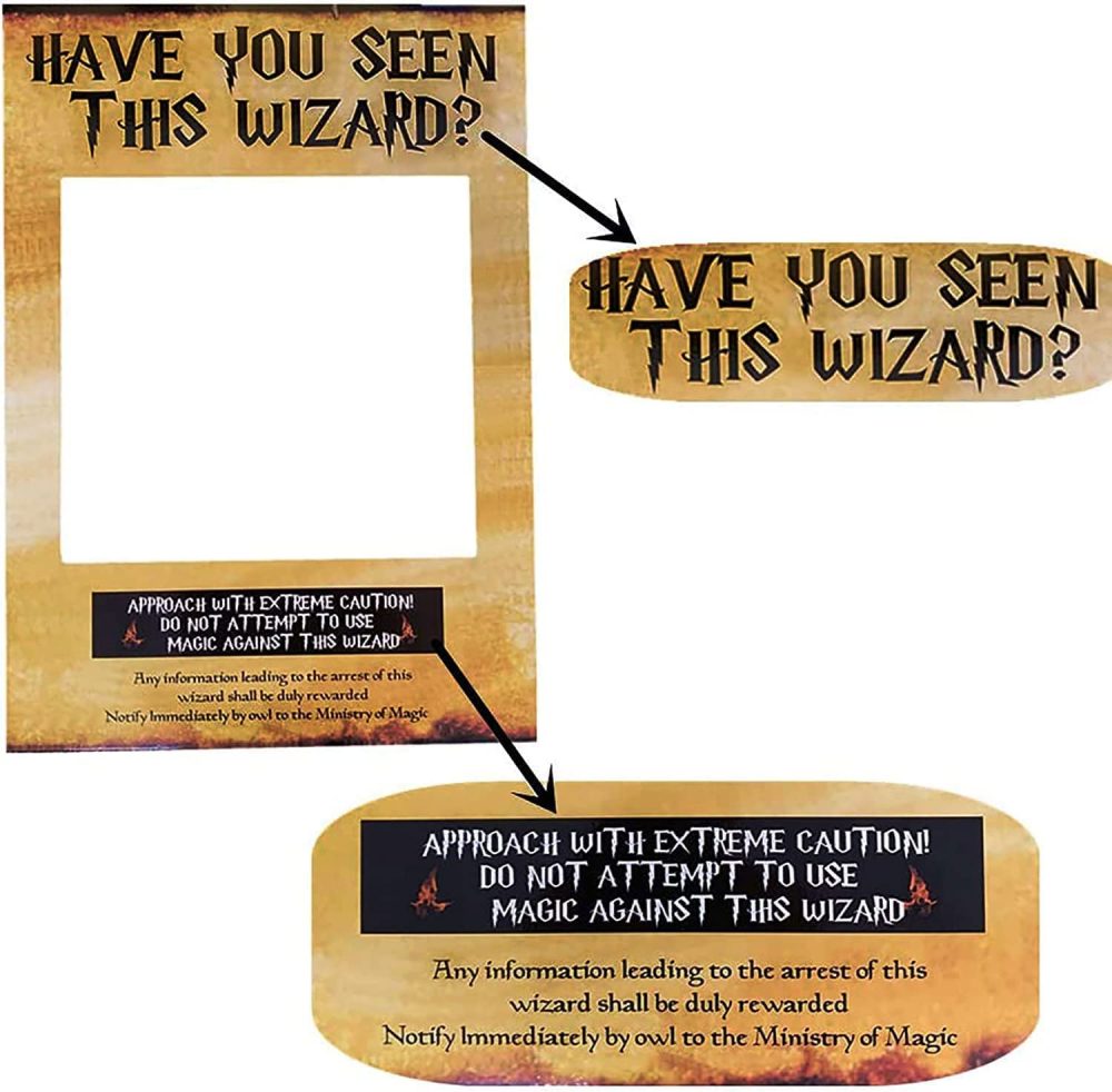 JeVenis Wizard Photo Booth Frame Have you seen these Wizard Photo Booth Props Birthday Party Photo Booth Props for Theme Party Decorations - Image 4