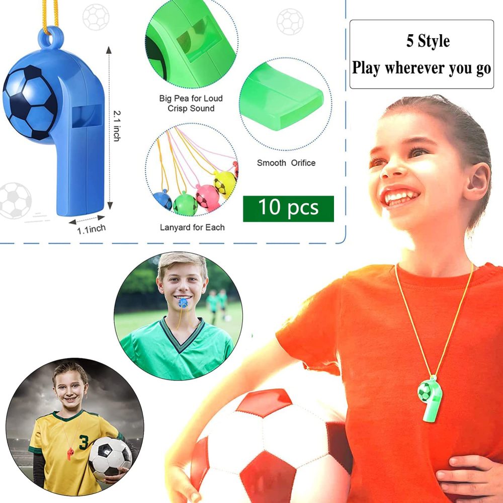 CYCFMYYLY 50 Pcs Football Party Bags, Football Party Bags Fillers, have Football Key Chains, Wristbands, Whistles, Stickers, Football Party Favors Supplies for Kids Gifts and Football Party - Image 4