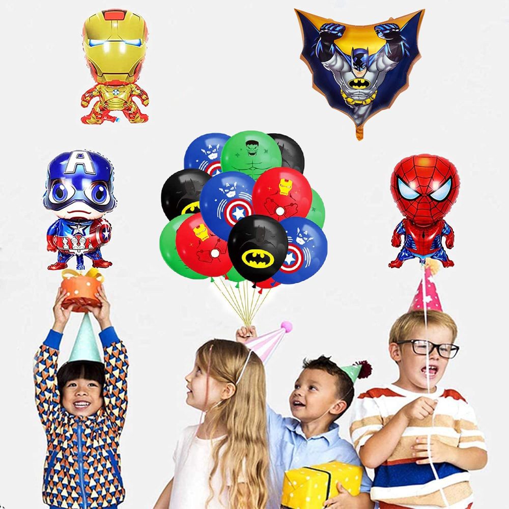 Superhero Birthday Party Decorations Birthday Party Decorations Happy Birthday Banner Super hero Foil Balloons for Kid's Superhero Themem Party Decor Supplies - Image 4