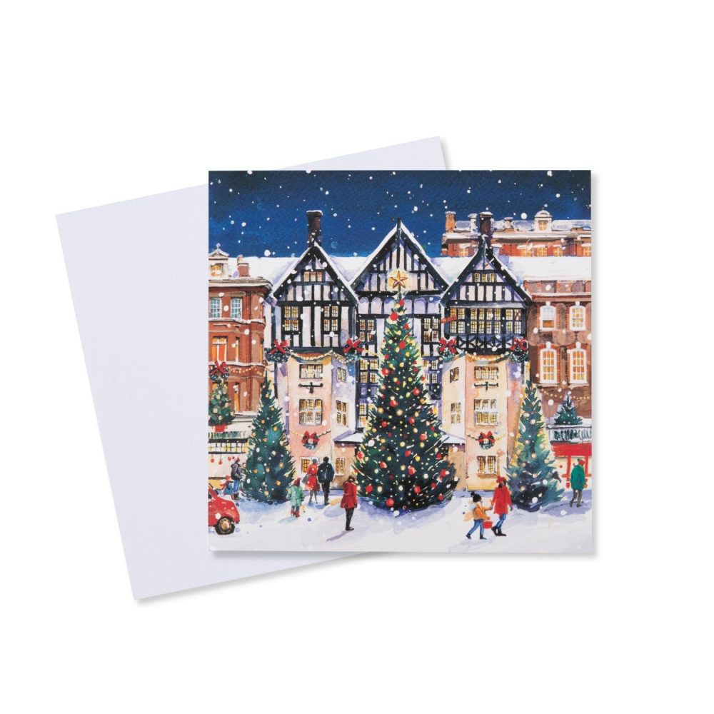 Macmillan Village Scenes Charity Christmas Cards – Pack of 20 Luxury and Eco-Friendly Christmas Cards. Boxed Multipack of 4 Seasonal Christmas Designs. 127x127mm Card Size. - Image 3
