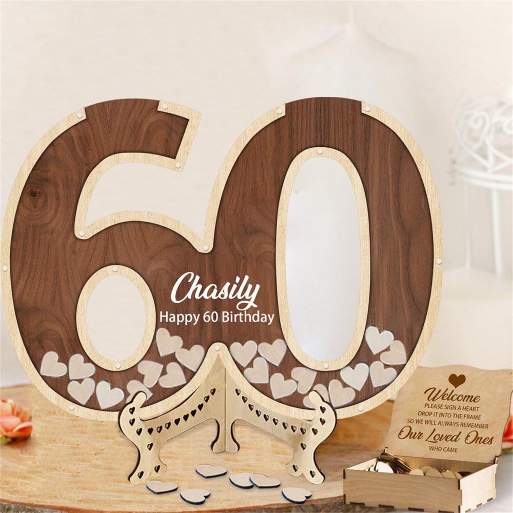 Personalized 21th Birthday Guest Book Alternative Custom Wooden Birthday Party Guest Book Alternative Birthday Signature Guest Book 21th Birthday Party Decorations Party Supplies Gifts - Image 7