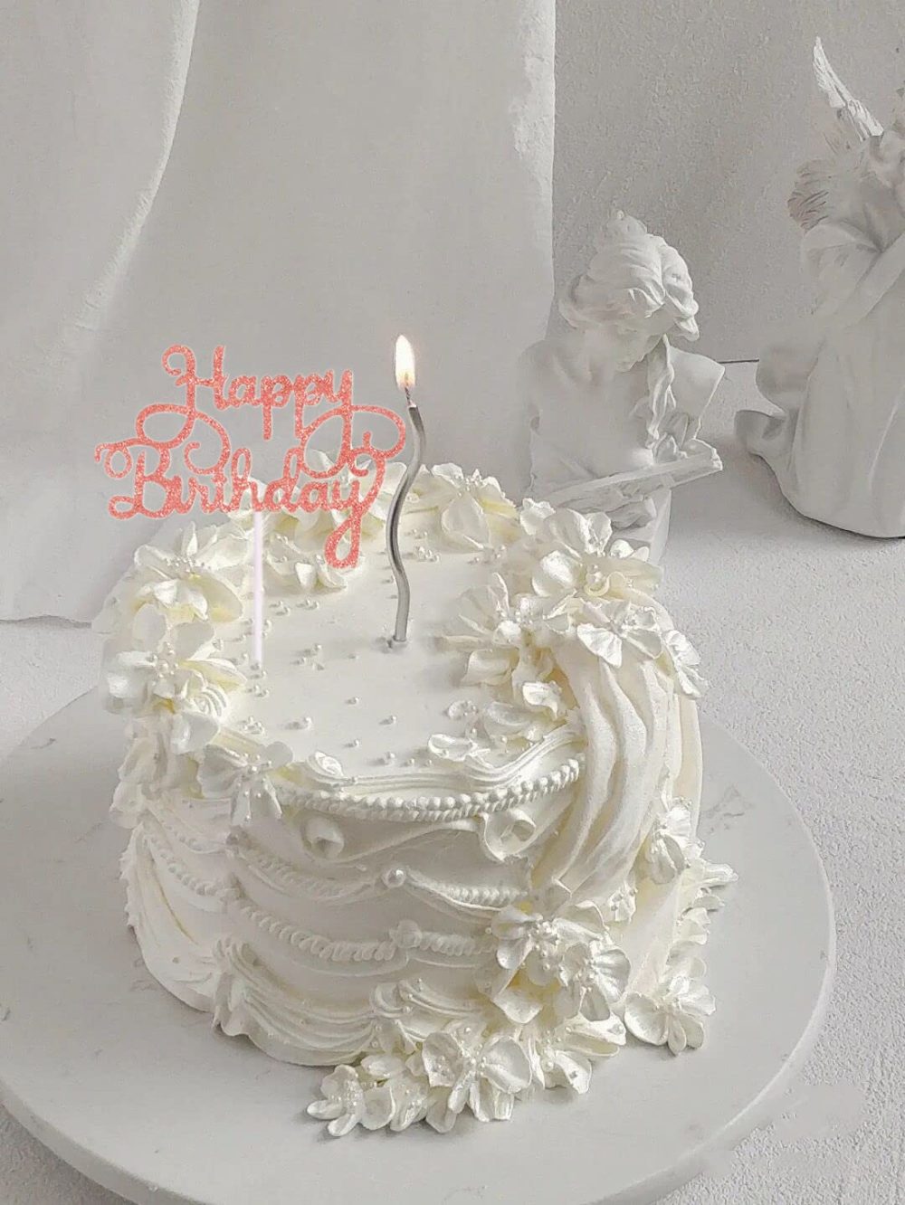 Happy 80th Birthday Cake Topper in Glitter Card,Happy Birthday Cupcake Toppers Rose Gold 80th Birthday Party Decor,Glitter Cake Decoration for Birthday Anniversary Party Decorations(80th, Rose Gold) - Image 2