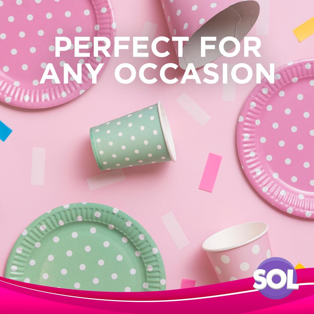 12pk Pink Table Cloths Party | 121 x 121cm | Plastic Table Cover Party | Baby Pink Table Cloth Party Table Cover | Pink Party Table Cloth | Pink Table Cover | Pink Tablecloth | Pink Plastic Tablecloth - Image 2