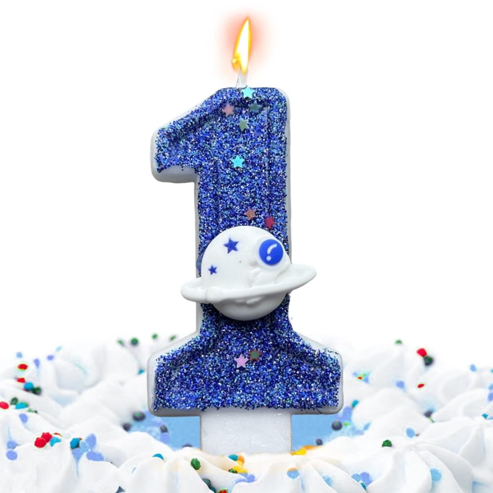 Birthday Candles for Cake - Space Theme Birthday Cake Number Candles | Party Supplies Cake Decoration, Novelty Cake Topper Decorative Candles for Friends Family - Image 3