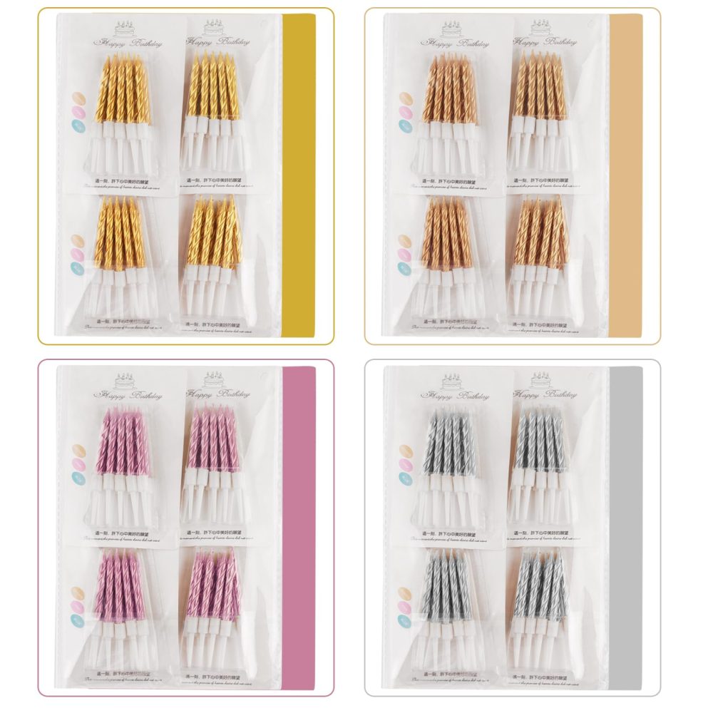 FIHODONE 40 PCS Birthday Candles Girls and Boys,7.5cm Spiral Candles for Cake,Birthday Cake Candles with Holder,Candle for Birthday Party Wedding Cake Decorations - Image 3