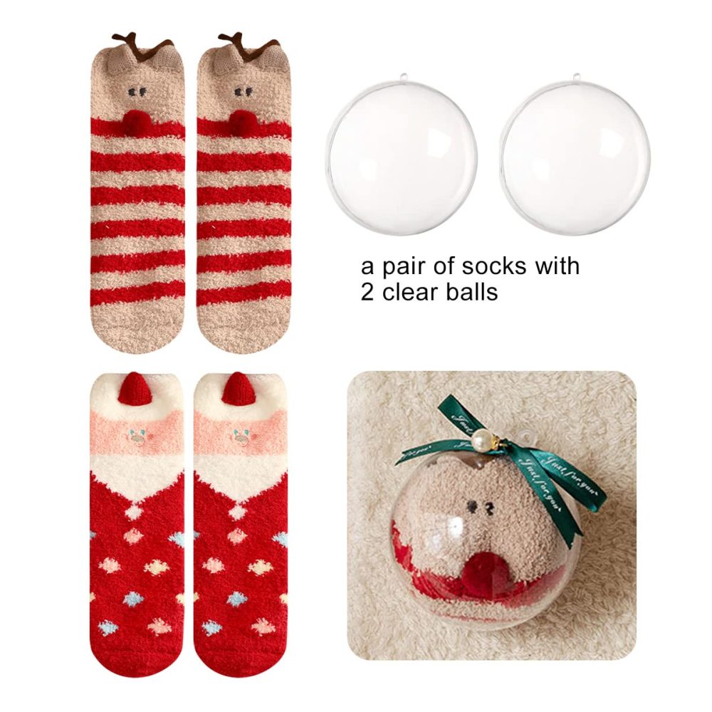 Fluffy Christmas Socks - Womens Soft Socks Winter Gifts Santa Socks Thermal Socks Novelty Warm Comfortable Warm In Winter For Women Kids Girls Boys (1) - Image 8