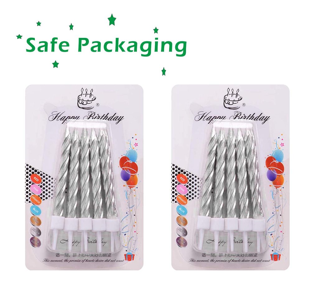 KAIAIWLUO Spiral Birthday Candles,30 Pcs Metallic Cake Candles with Holder for Birthday Wedding Party Cupcakes Topper Decorations Anniversary Gold - Image 2