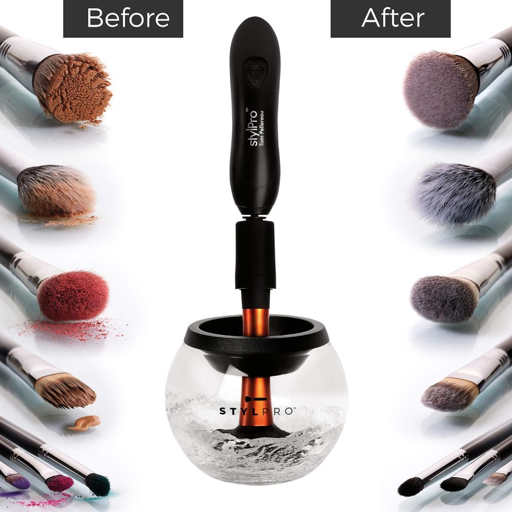 STYLPRO Makeup Brush Cleaner and Dryer Machine with 8 Brush Collars | Automatic Spinning Brush Cleaner with Heat Resistant Bowl | Premium Makeup Brush Cleaning Kit | Deeply Cleans and Dry in Seconds - Image 7