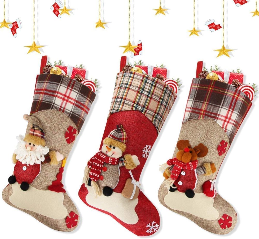 Alytimes Christmas Stocking- 18Inch - Ideal Christmas Decorations and Party Accessory (Snowman) - Image 2